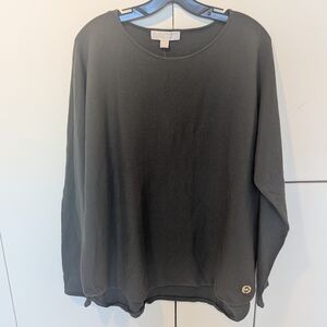 NWT Rich Olive Color Michael Kors Knit Sweater Size XL